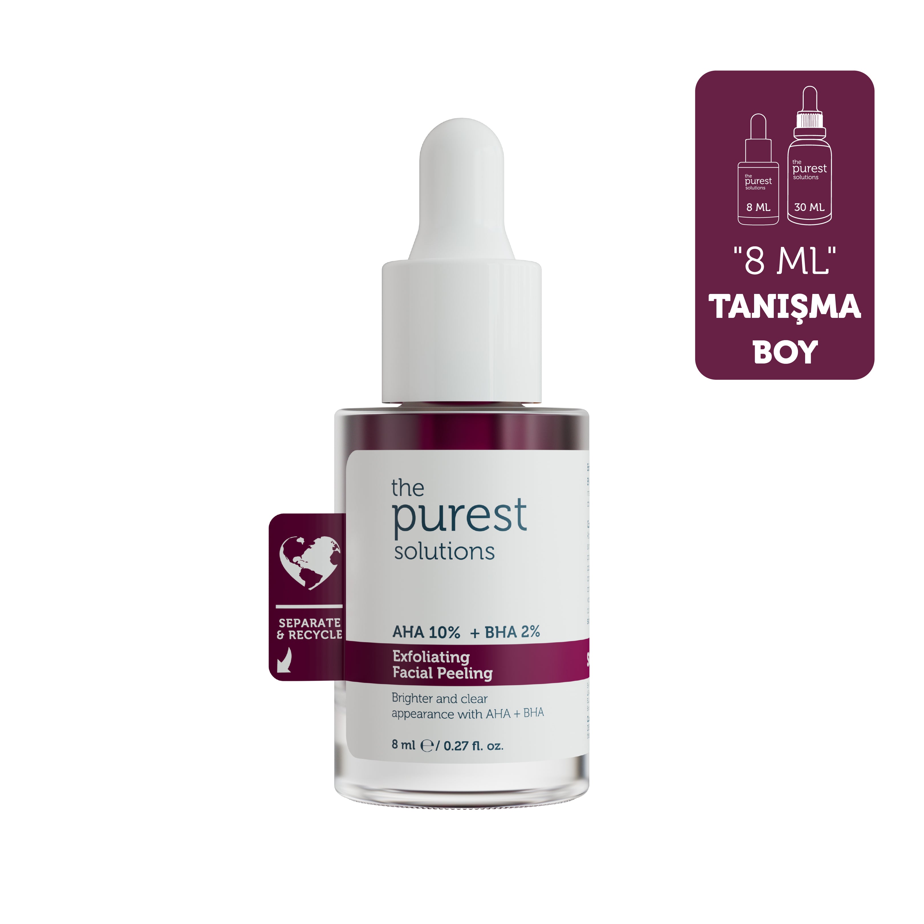 AHA & BHA Canlandırıcı ve Cilt Tonu Eşitleyici Kırmızı Peeling Cilt Serumu 8 Ml