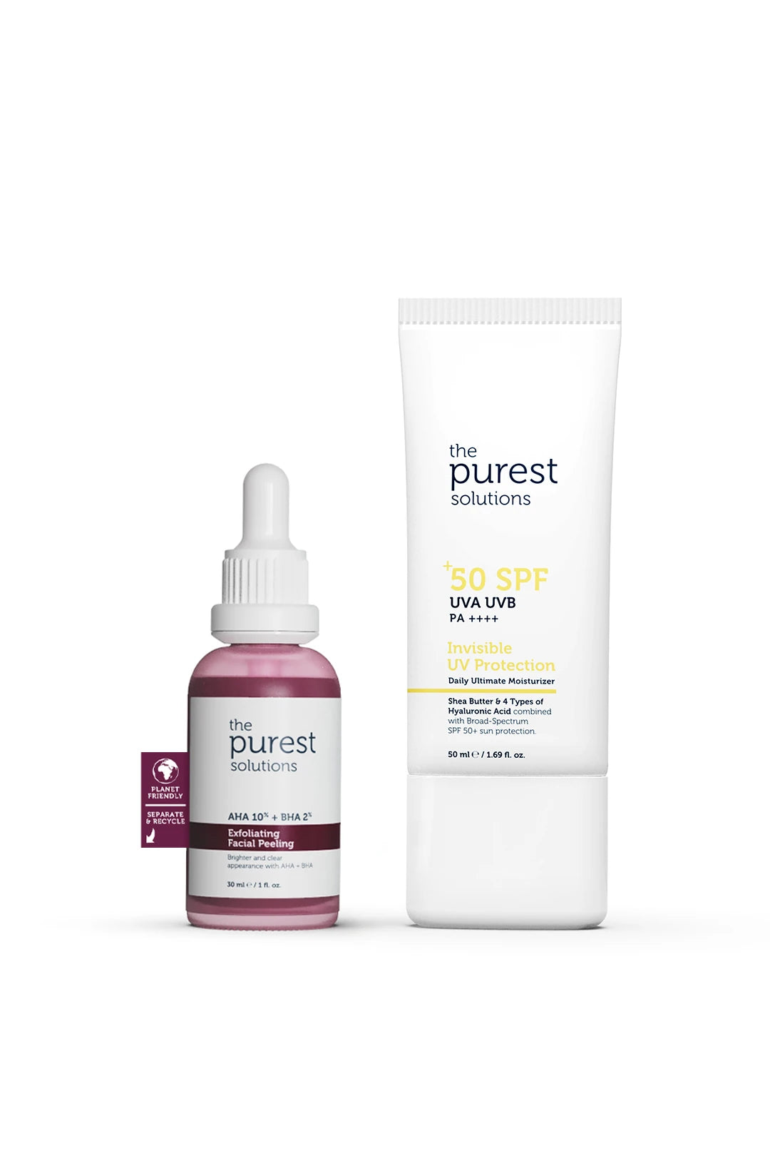 Revitalizing & Skin Tone Equalizing Facial Peeling Serum + SPF+50 Sunscreen Set