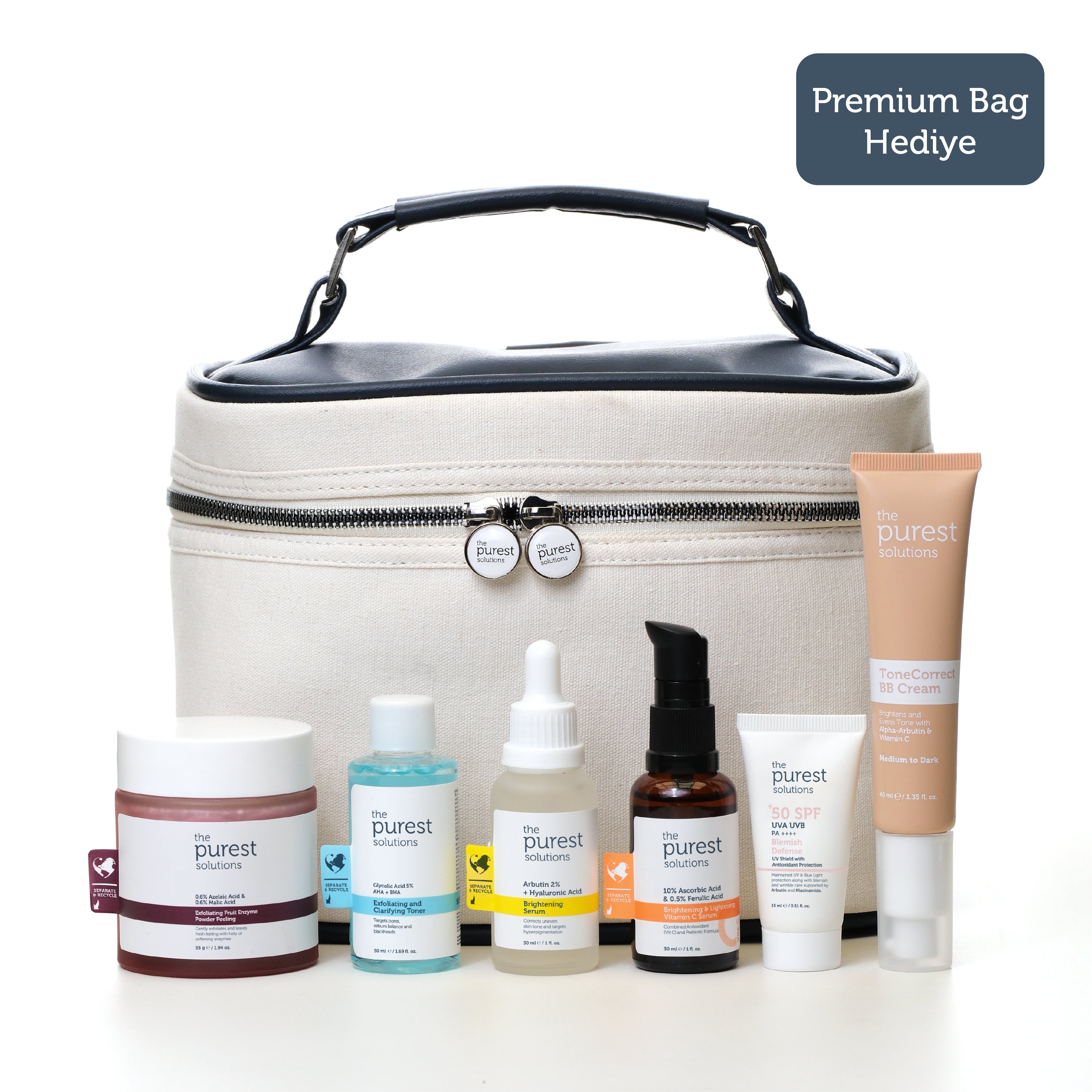 Lekeli Ciltler İçin Cilt Bakım Seti, Premium Bag Hediyeli
