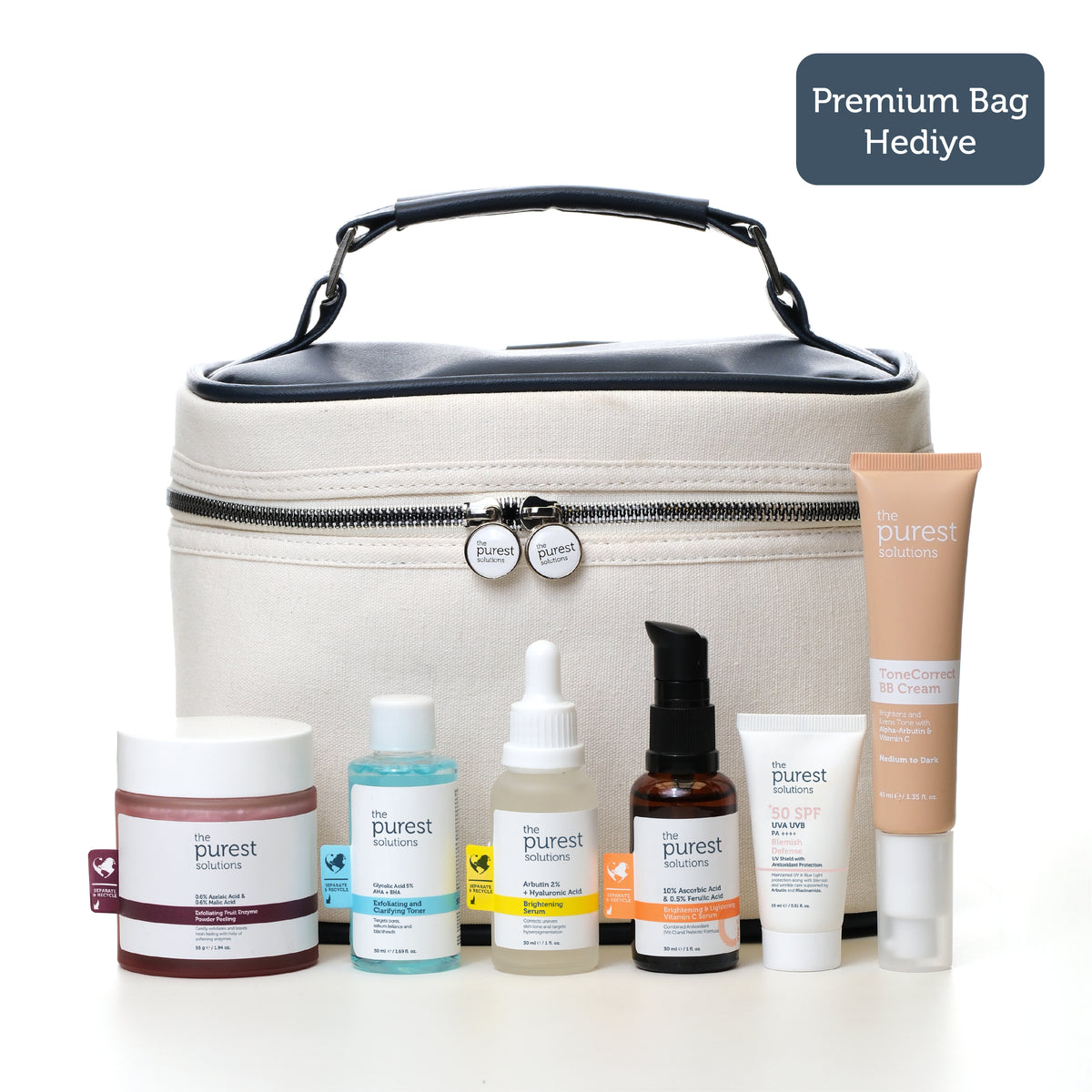 Lekeli Ciltler İçin Cilt Bakım Seti, Premium Bag Hediyeli