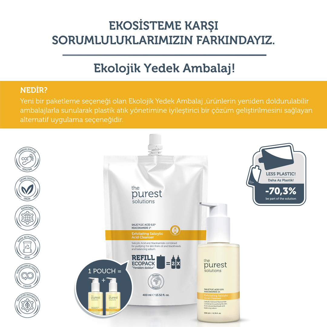 Salicylsäure-Reinigungsgel, Ökologische Sparpackung: Anti-Akne und Mitesser für fettige und Mischhaut, 400 ml