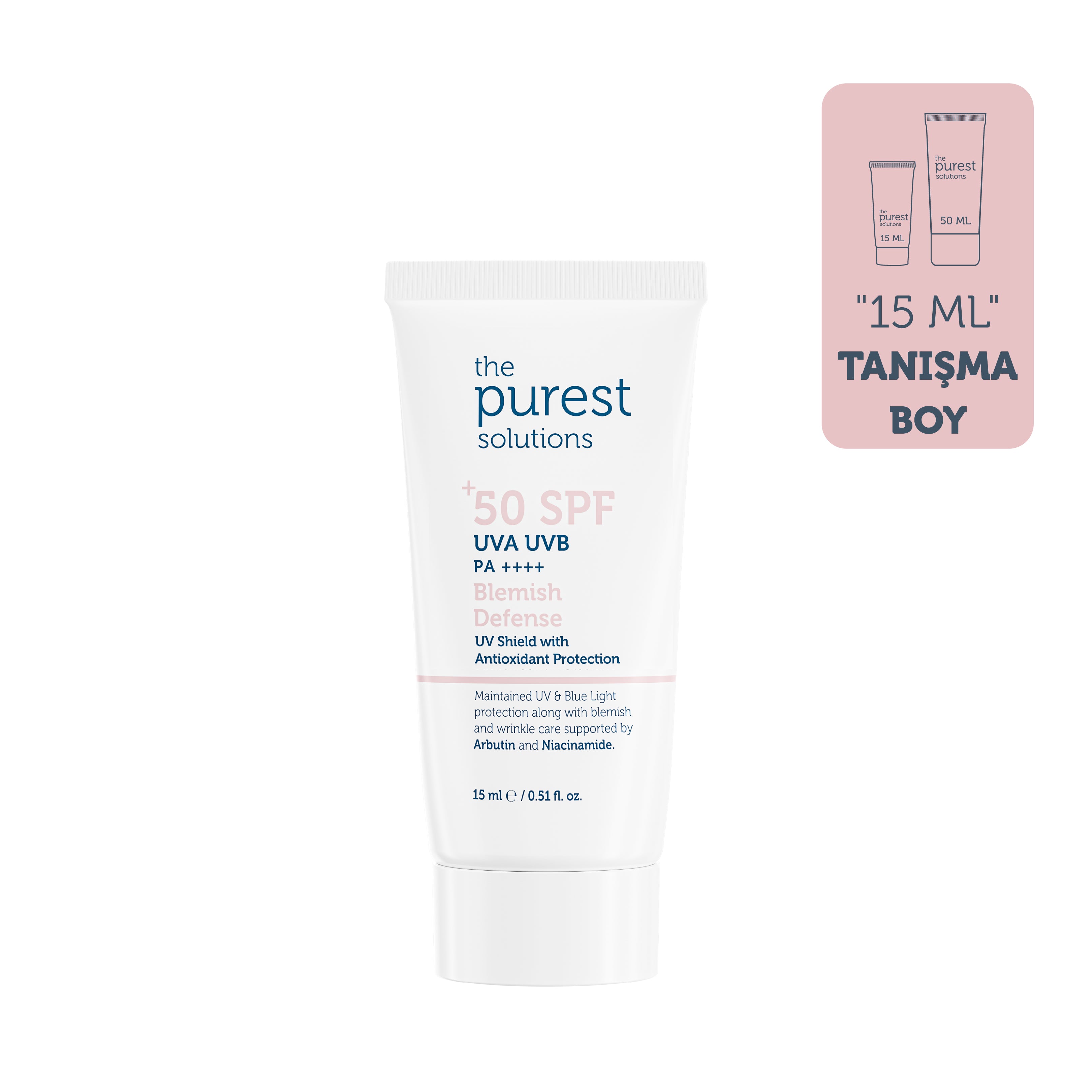 Blemish Defense Getönte Sonnenschutzcreme LSF 50, 15 ml, Hauttonausgleichend und Anti-Pickel-Wirkung