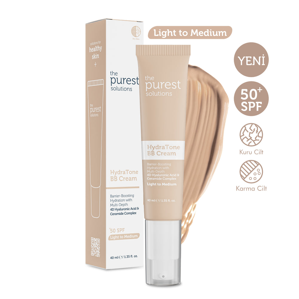 Kuru ve Karma Ciltler İçin Yoğun Nemlendirici BB Krem, SPF 50+,40 ml  – Açık/Orta Ton