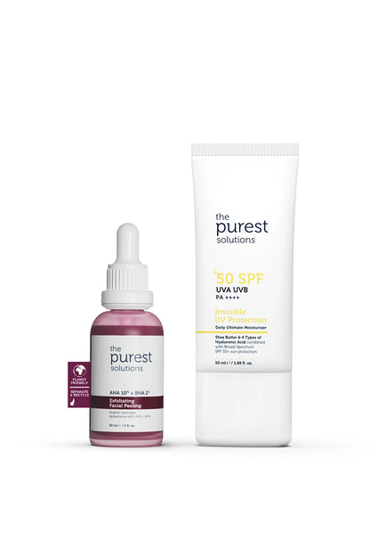Revitalizing &amp; Skin Tone Equalizing Facial Peeling Serum + SPF+50 Sunscreen Set