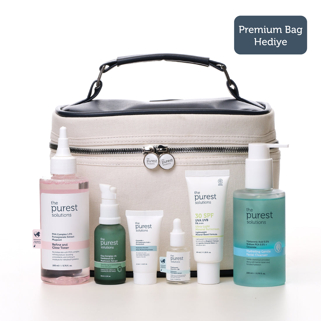 Hassas Ciltler İçin Cilt Bakım Seti, Premium Bag Hediyeli