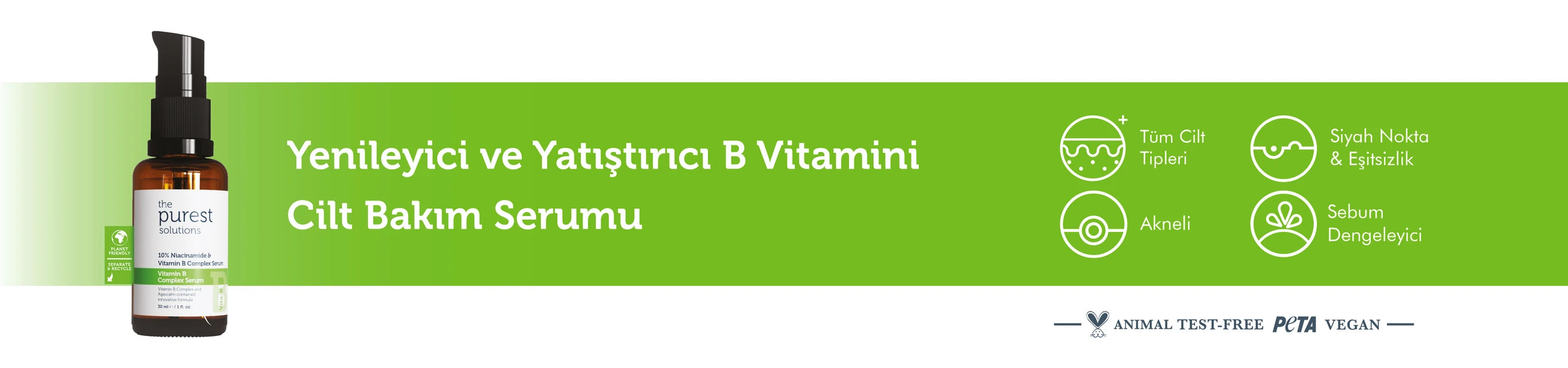 Bariyer Güçlendirici ve Yatıştırıcı B Vitamini Cilt Bakım Serumu 30 Ml