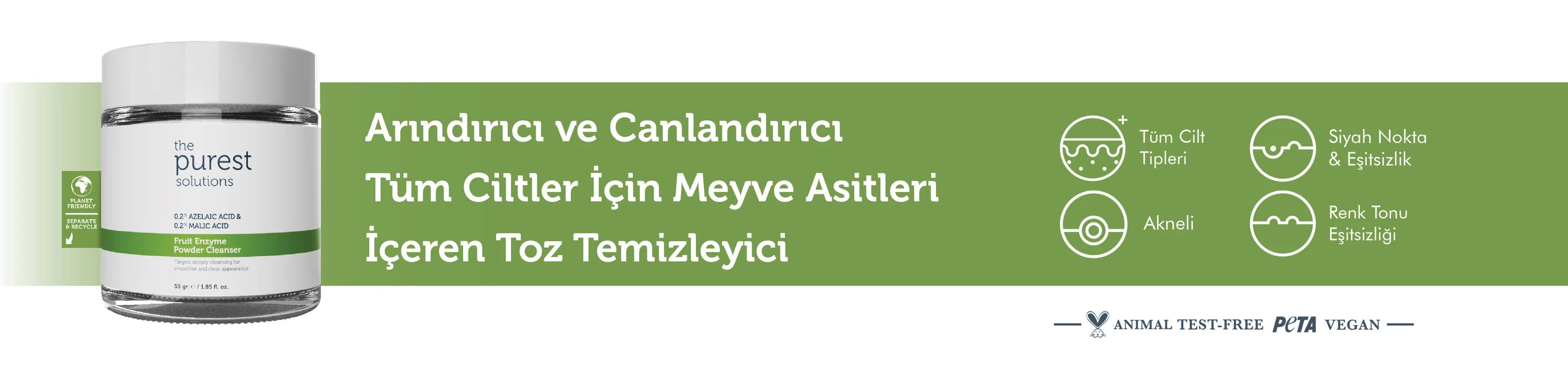 Refill Ekolojik Yedek Paket - Azelaik Asit ve Malik Asit Enzim Toz Temizleyici 55 Gr