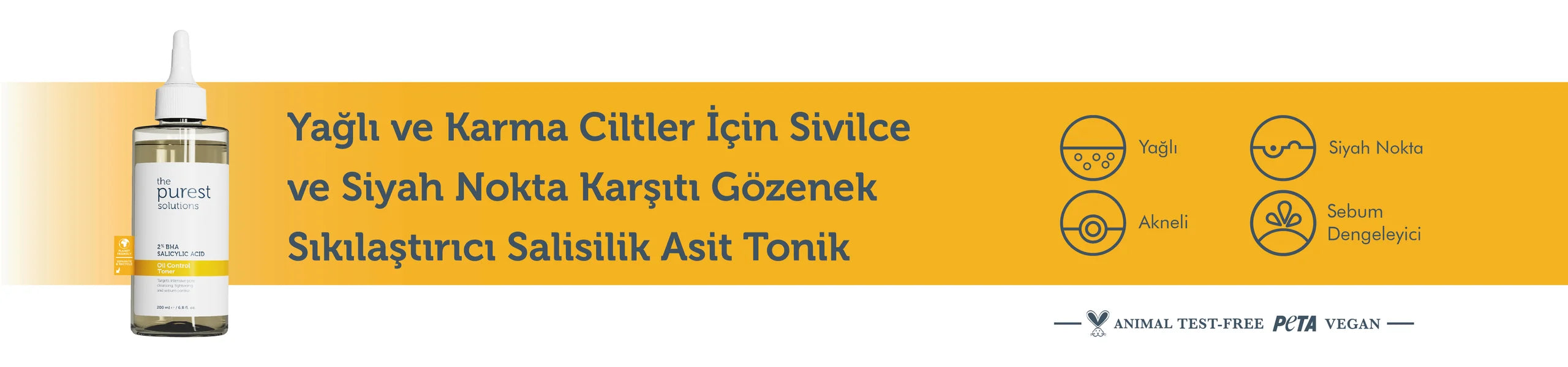 Sivilce Ve Siyah Nokta Karşıtı, Gözenek Sıkılaştırıcı Salisilik Asit Tonik 50 Ml