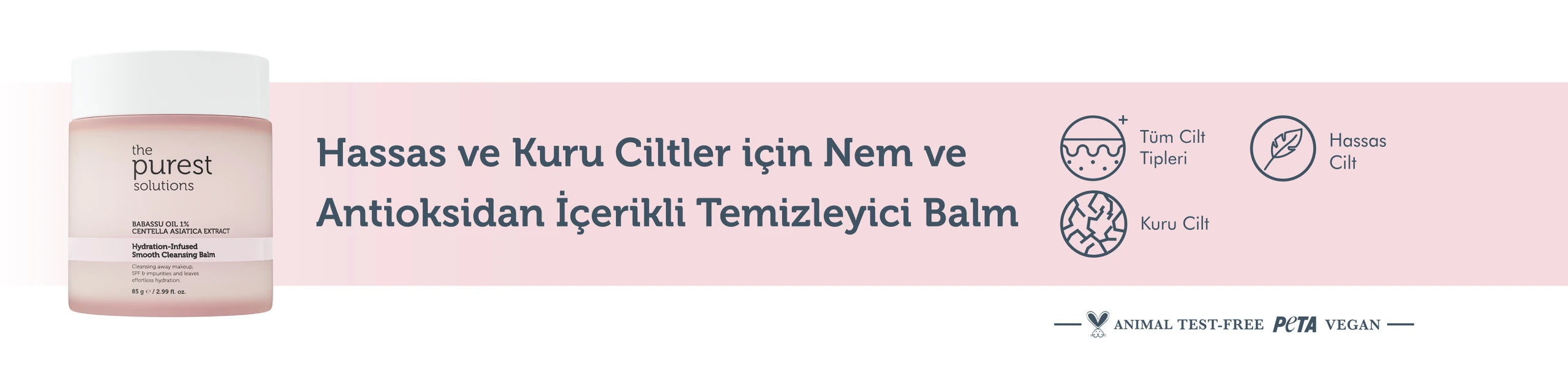Hassas ve Kuru Ciltler İçin Nem ve Antioksidan İçerikli Temizleyici Balm 85 Gr