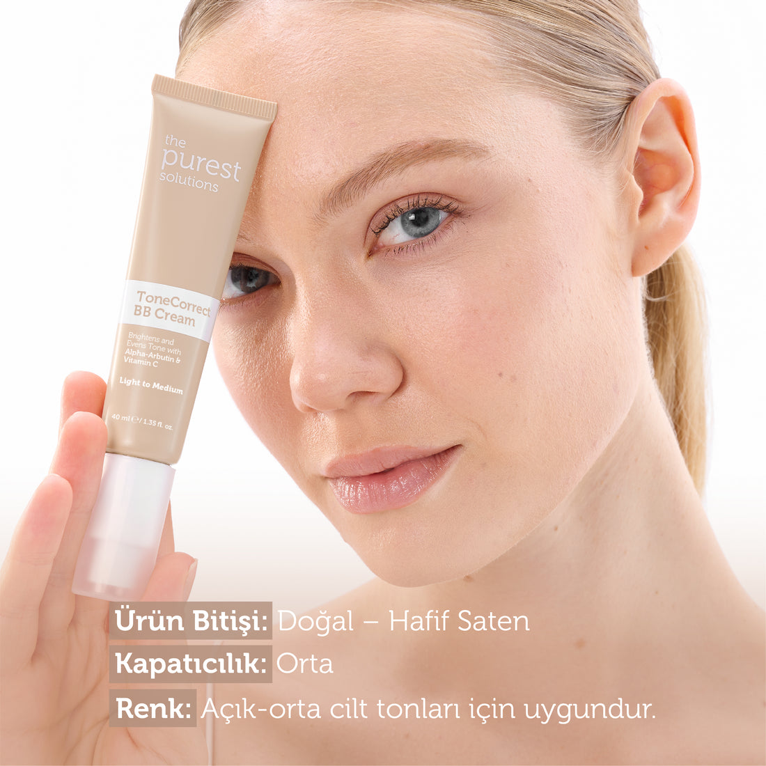 Hauttonausgleichende BB-Creme für unreine Haut, LSF 50+, 40 ml – Heller/Mittlerer Hautton