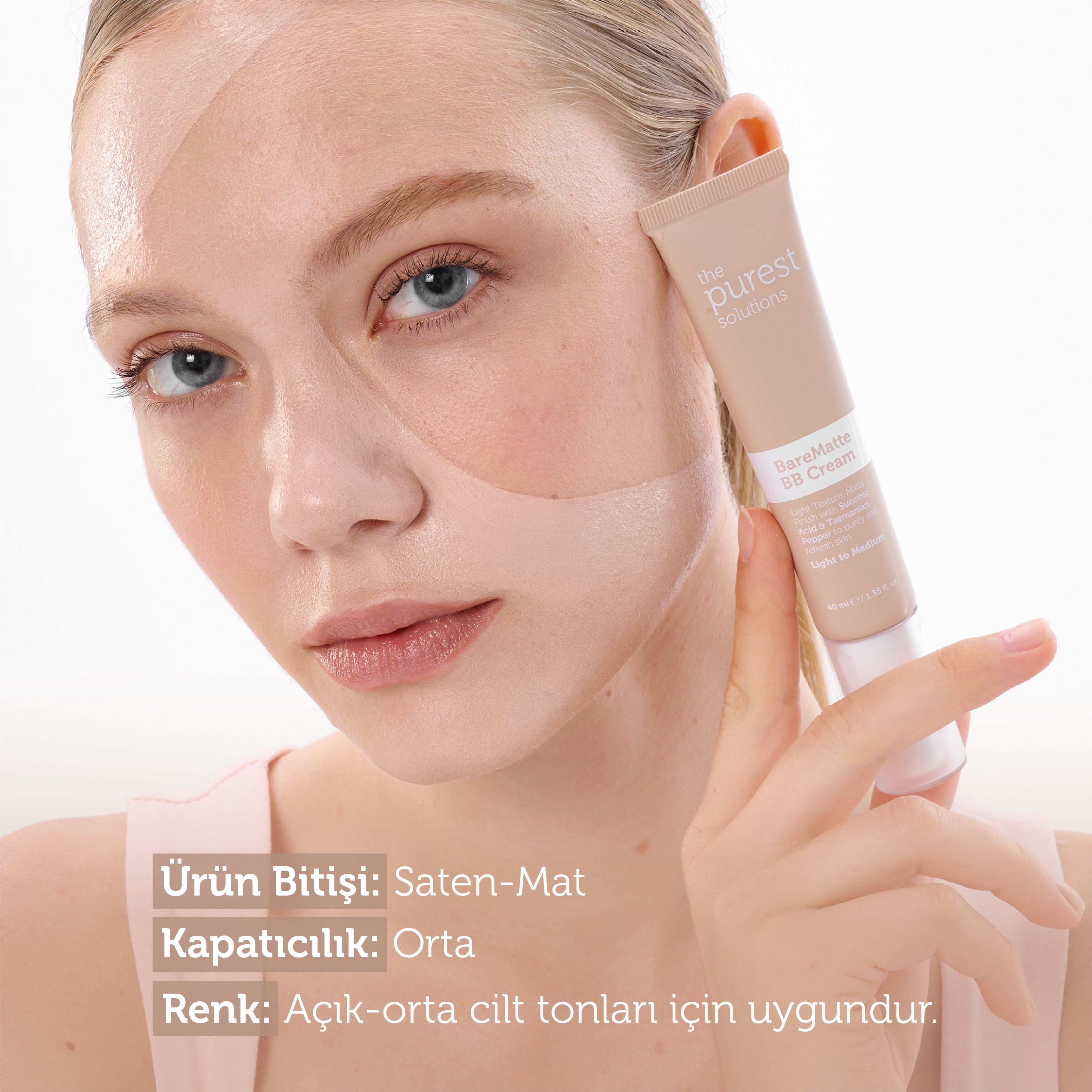 Mattifying BB Cream for Oily and Combination Skin, SPF 50+, 40 ml – Light/Medium Shade