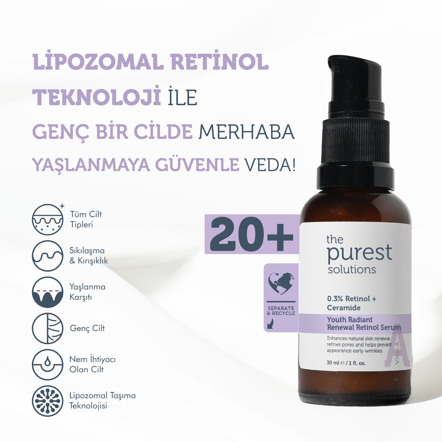 Regenerierendes und Anti-Aging Liposomales Retinol-Nachtserum 20+