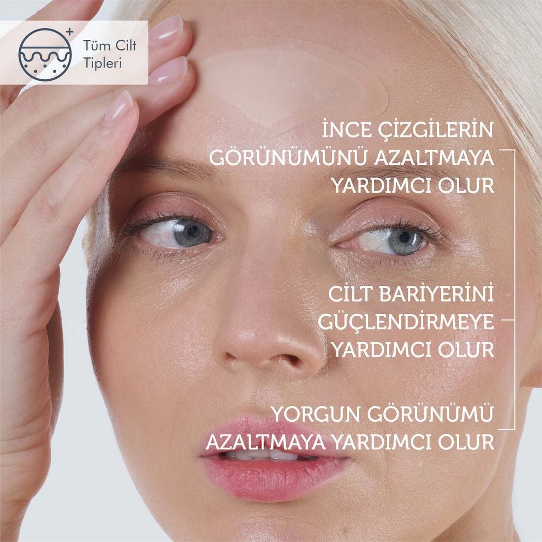 Microneedle Teknolojili Sıkılaştırıcı &amp; İnce Çizgi Karşıtı Alın Bölgesi Bandı / Patch