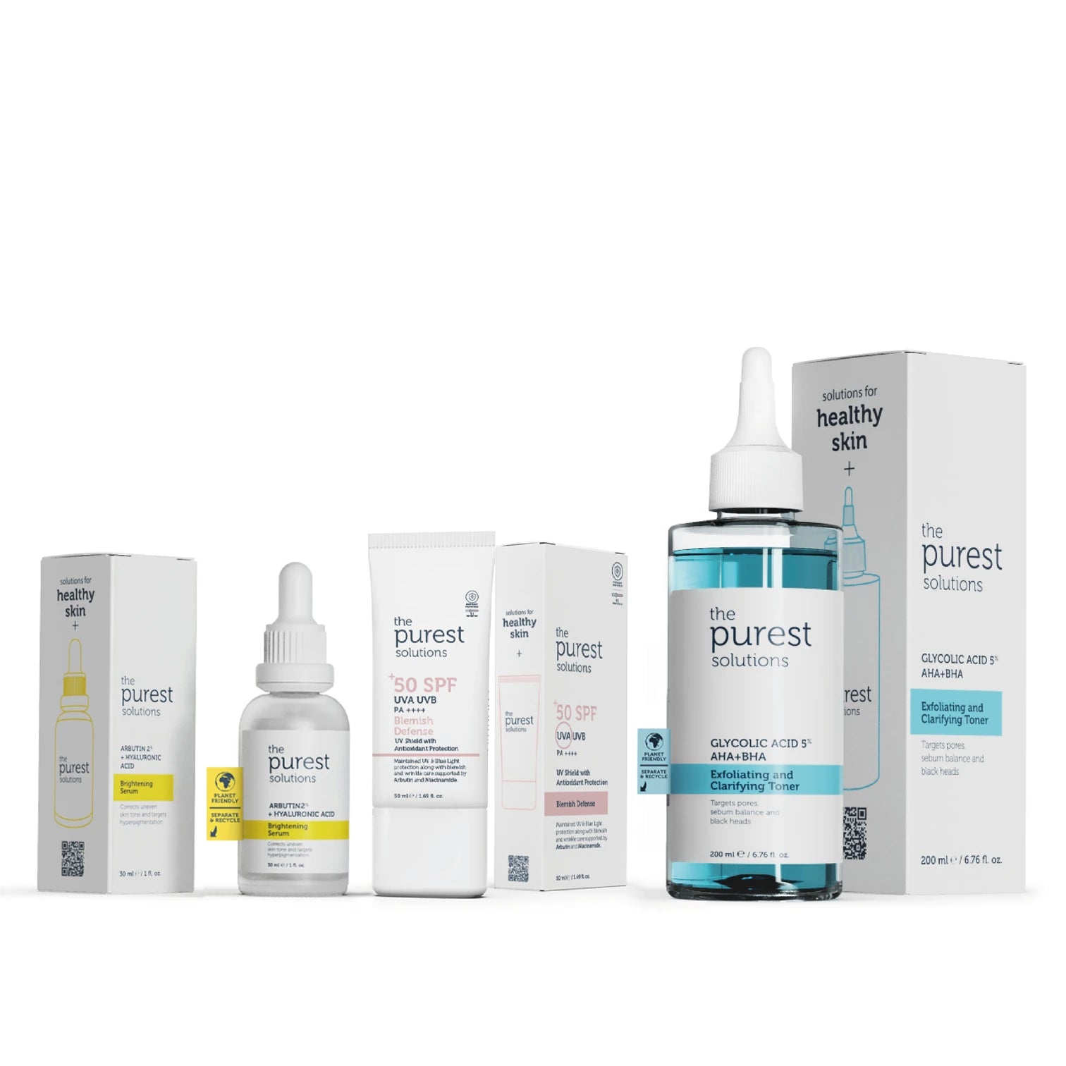 Hautpflege-Set mit Hauttonausgleich, Porenverfeinerung und Sonnenschutz