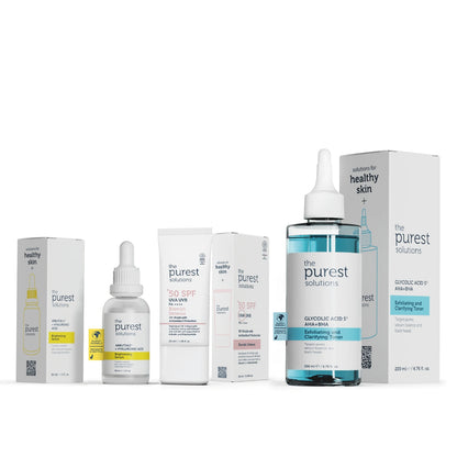 Hautpflege-Set mit Hauttonausgleich, Porenverfeinerung und Sonnenschutz