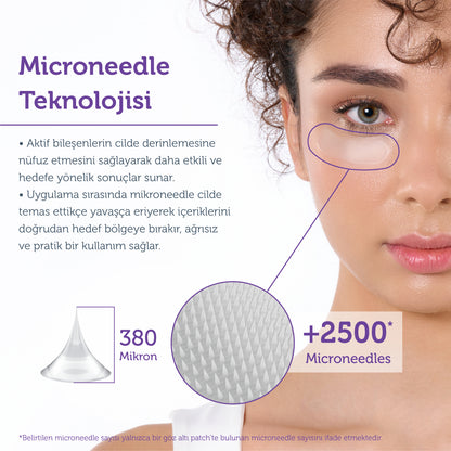 Microneedle Teknolojili Aydınlatıcı &amp; İnce Çizgi Karşıtı Göz Altı Bandı / Patch