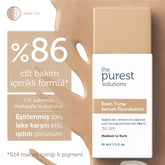 Hauttonausgleichendes und Anti-Pickel-Serum-Foundation LSF 50+, 30 ml – Mittlerer/Dunkler Hautton
