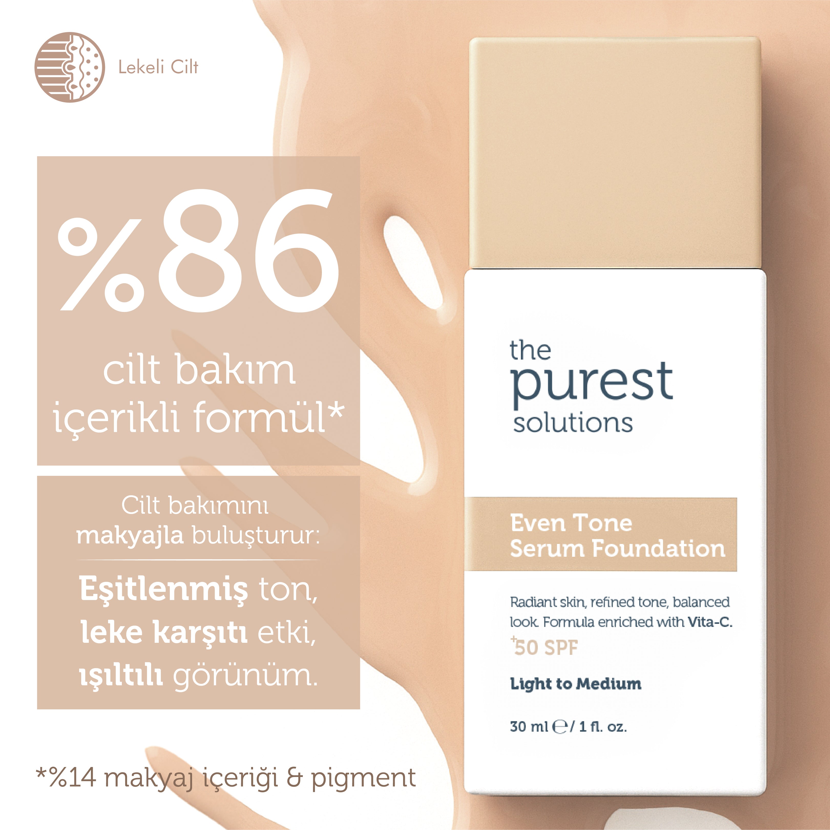Kusursuz Görünüm&amp; Koruma Seti: Micellar Makyaj Temizleme Suyu 400ml &amp; Serum Fondöten SPF50+ 30ml