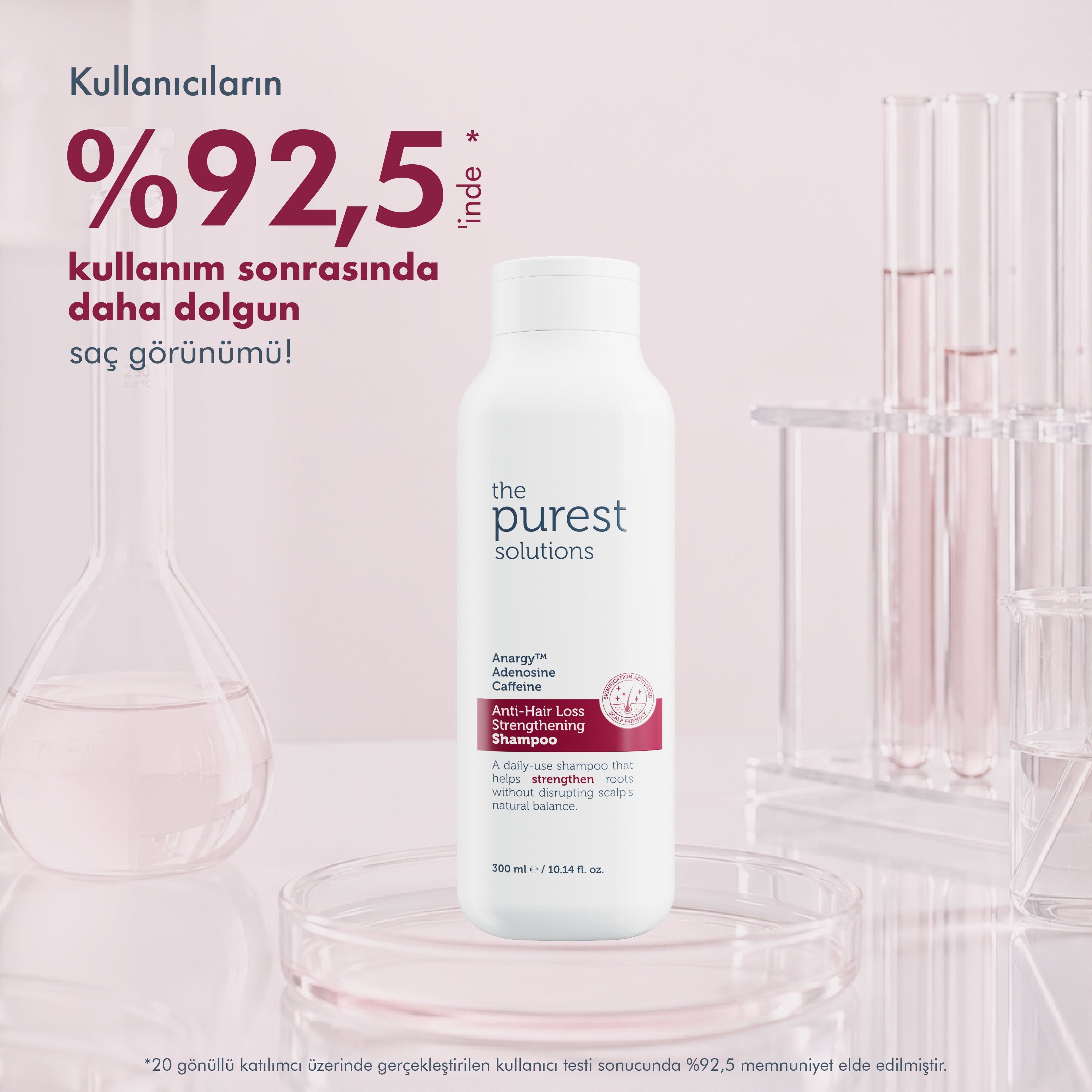 Adenozin içerikli Saçları Güçlendiren ve Dökülme Karşıtı Bakım Sağlayan Şampuan, 300 ml