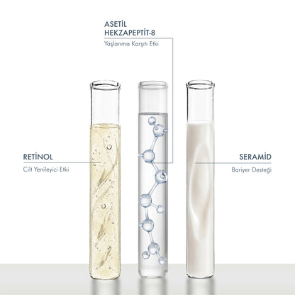 Yaşlanma Karşıtı ve Kırışıklık Giderici, Onarıcı Retinol Gece Serumu 30 Ml