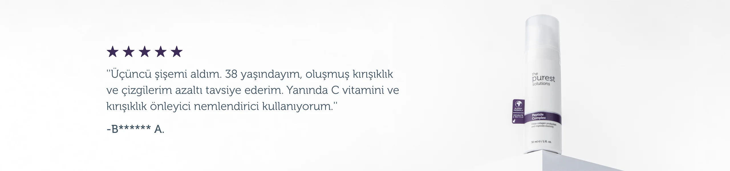 Cilt Yenileyici ve Yaşlanma Karşıtı, Onarıcı Peptit Cilt Bakım Serumu 30 Ml (Peptide Complex)