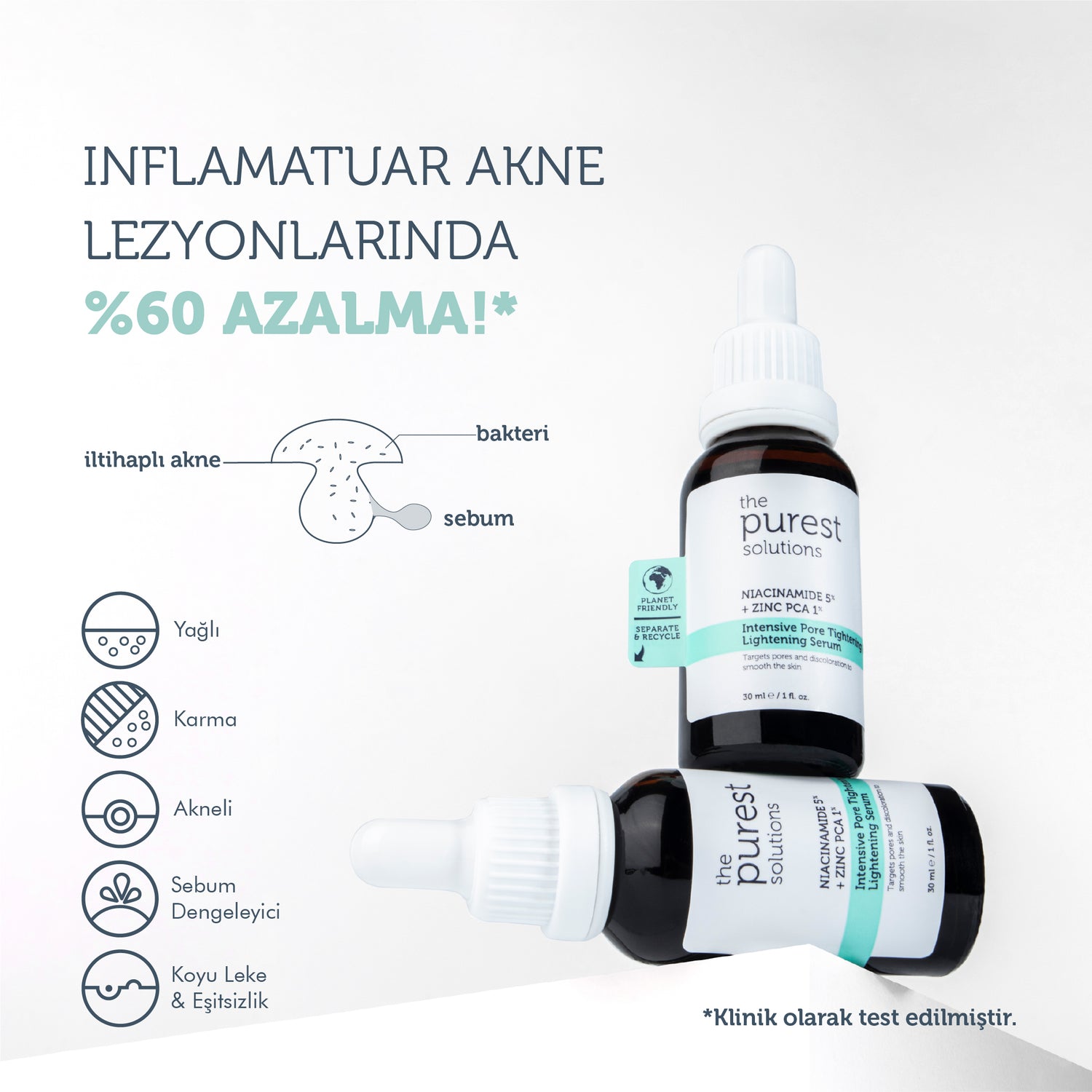 Yağlı Ciltler İçin Cilt Bakım Seti, Premium Bag Hediyeli