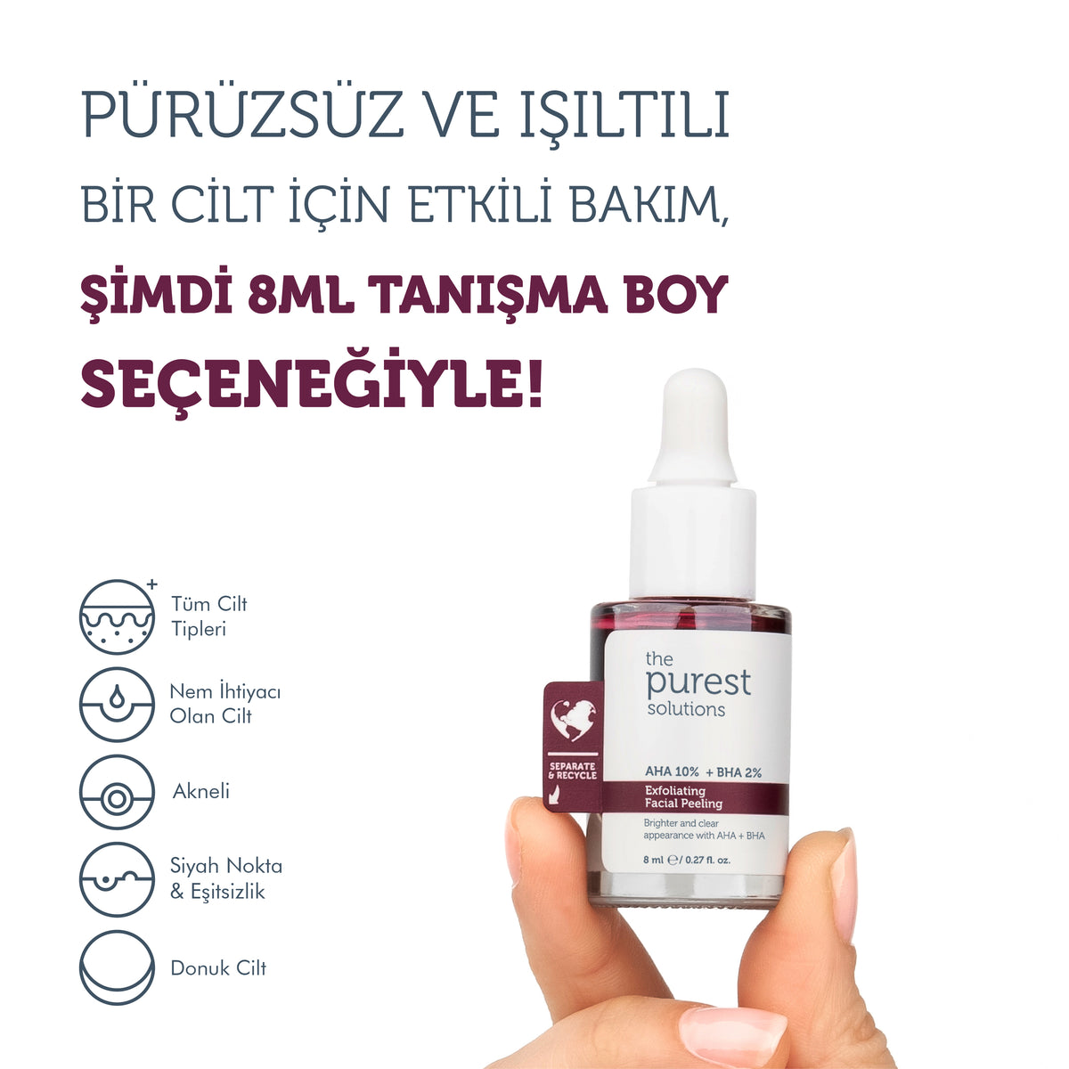 Sivilceli Ciltler İçin Cilt Bakım Seti, Premium Bag Hediyeli