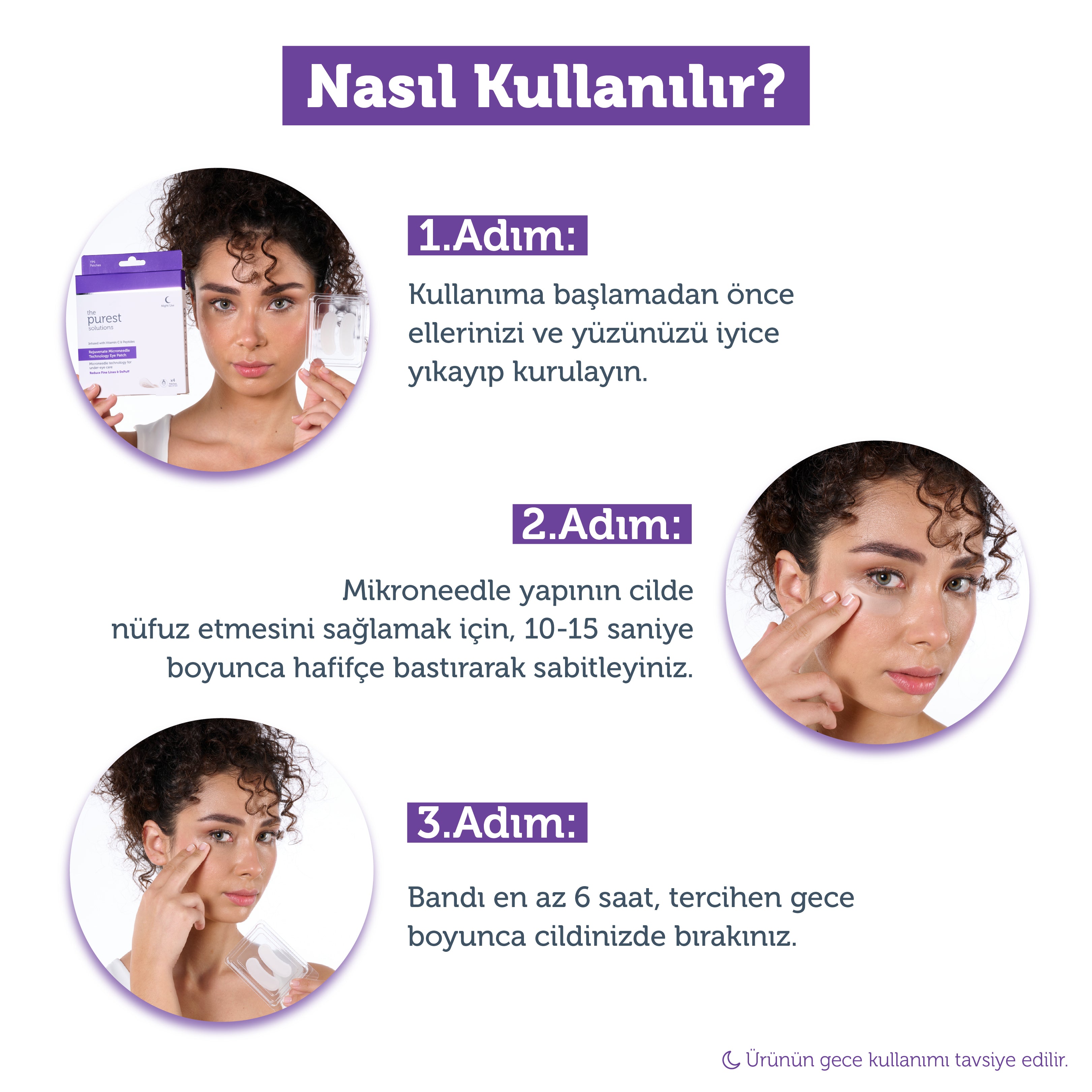 Microneedle Teknolojili Aydınlatıcı &amp; İnce Çizgi Karşıtı Göz Altı Bandı / Patch