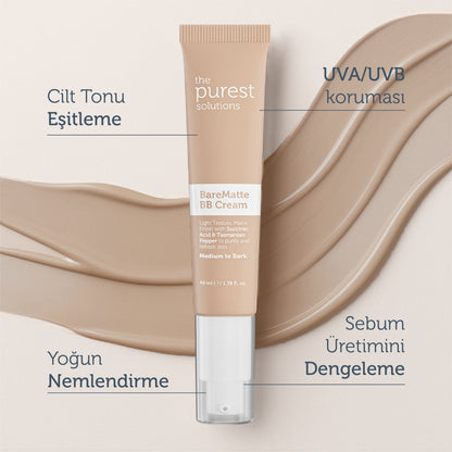 Mattifying BB Cream for Oily and Combination Skin, SPF 50+, 40 ml – Medium/Dark Tone