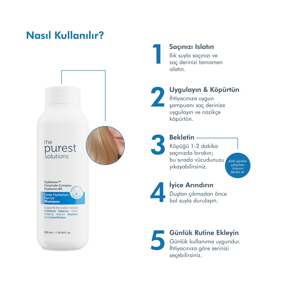 Yoğun Nem ve Bariyer Desteği Sağlayan Şampuan, 300 ml