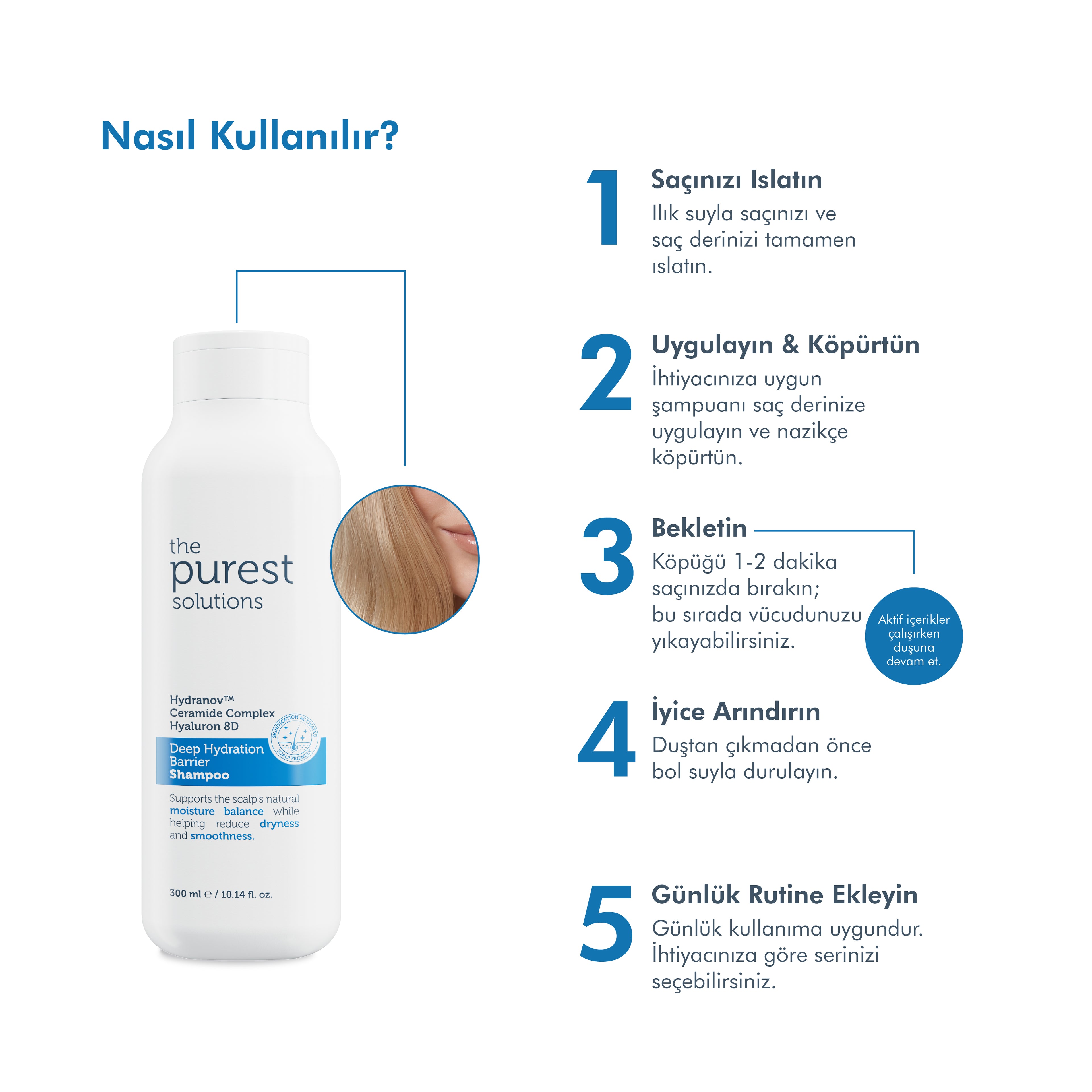 Yoğun Nem ve Bariyer Desteği Sağlayan Şampuan, 300 ml