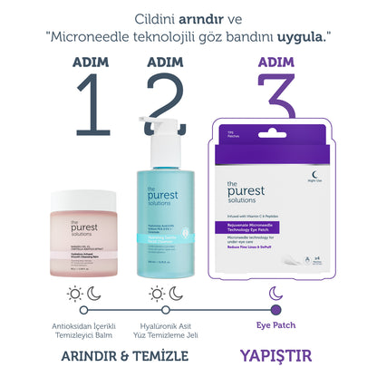 Microneedle Teknolojili Aydınlatıcı &amp; İnce Çizgi Karşıtı Göz Altı Bandı / Patch