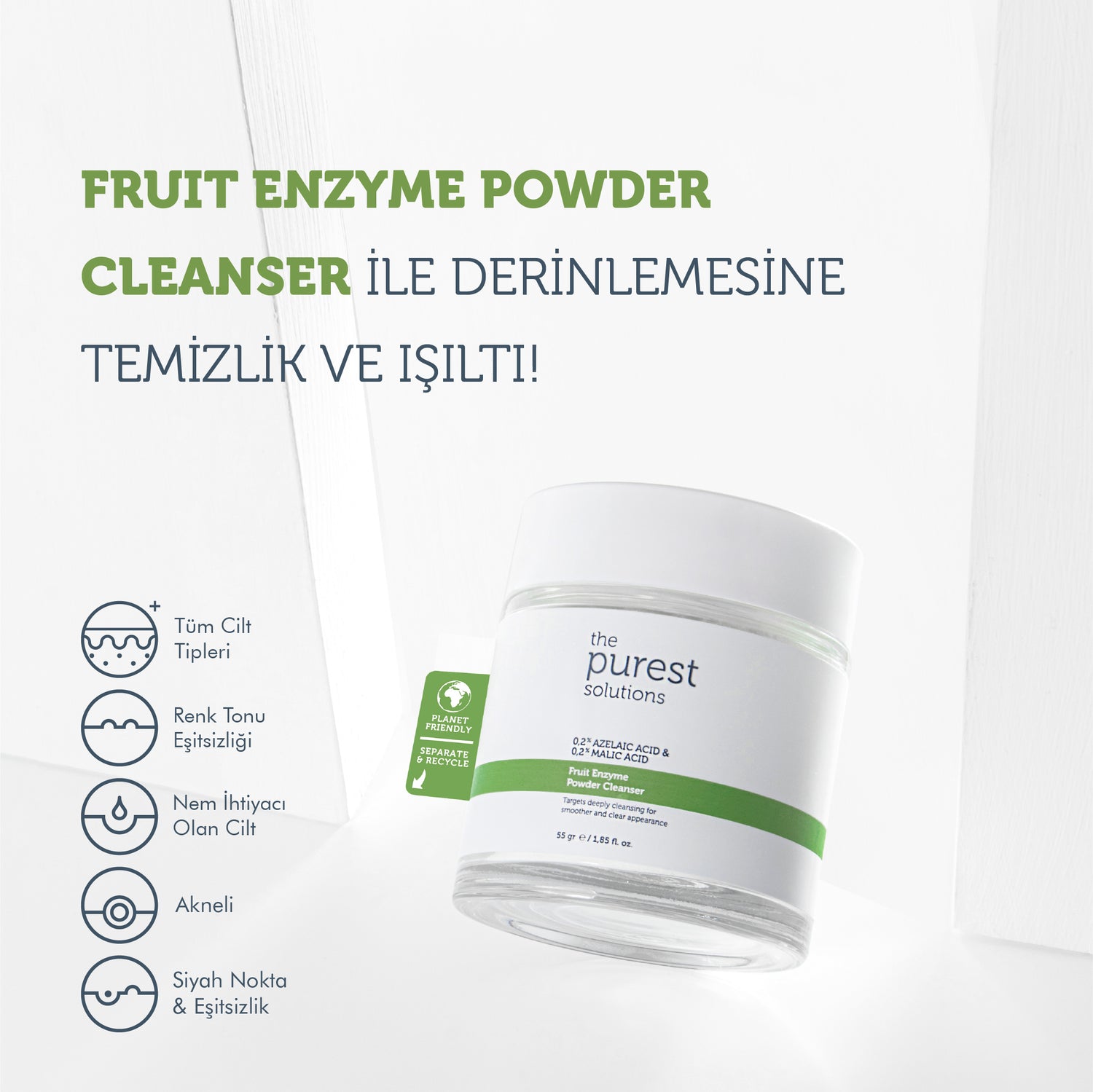 Azelainsäure- und Apfelsäure-Enzympulverreiniger 55 g