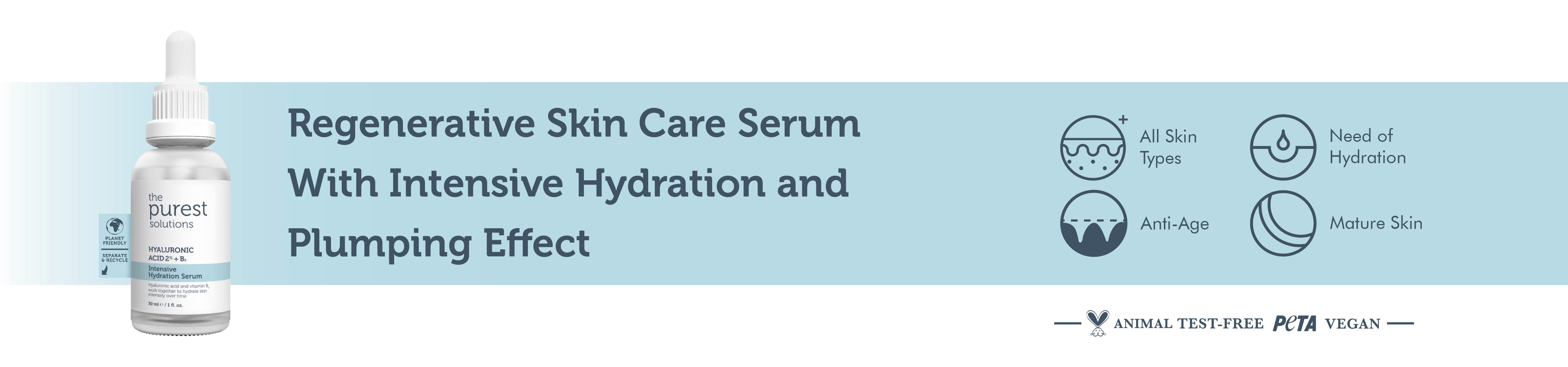 Intensive Moisturizing Renewal Skin Care Serum with Hyaluronic Acid for Plump Appearance Effect 30 Ml