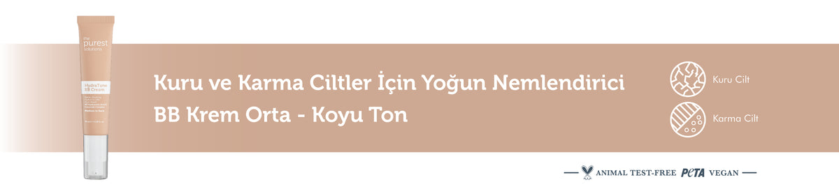 Kuru ve Karma Ciltler İçin Yoğun Nemlendirici BB Krem, SPF 50+,40 ml  – Orta/Koyu Ton – anlatım görseli 1