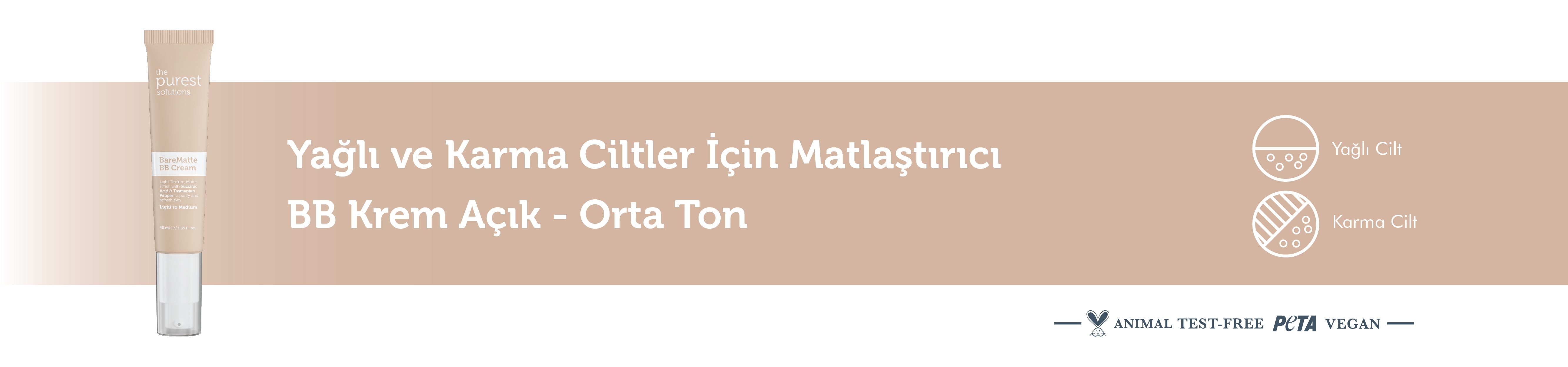 Mattifying BB Cream for Oily and Combination Skin, SPF 50+, 40 ml – Light/Medium Shade