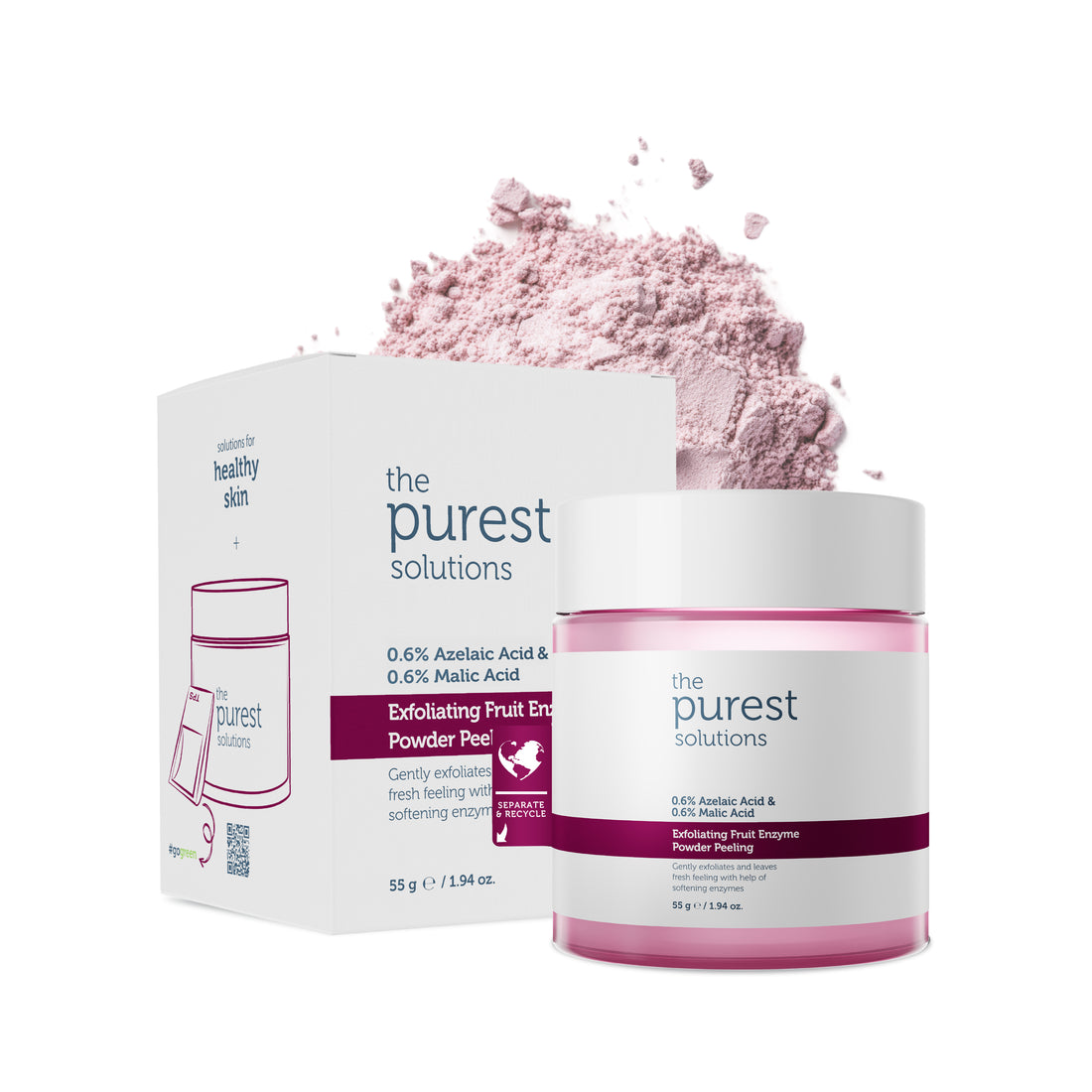Arındırıcı ve Aydınlatıcı Enzim Toz Peeling 55 gr (%0,6 Azelaic Acid &amp; Malic Acid)