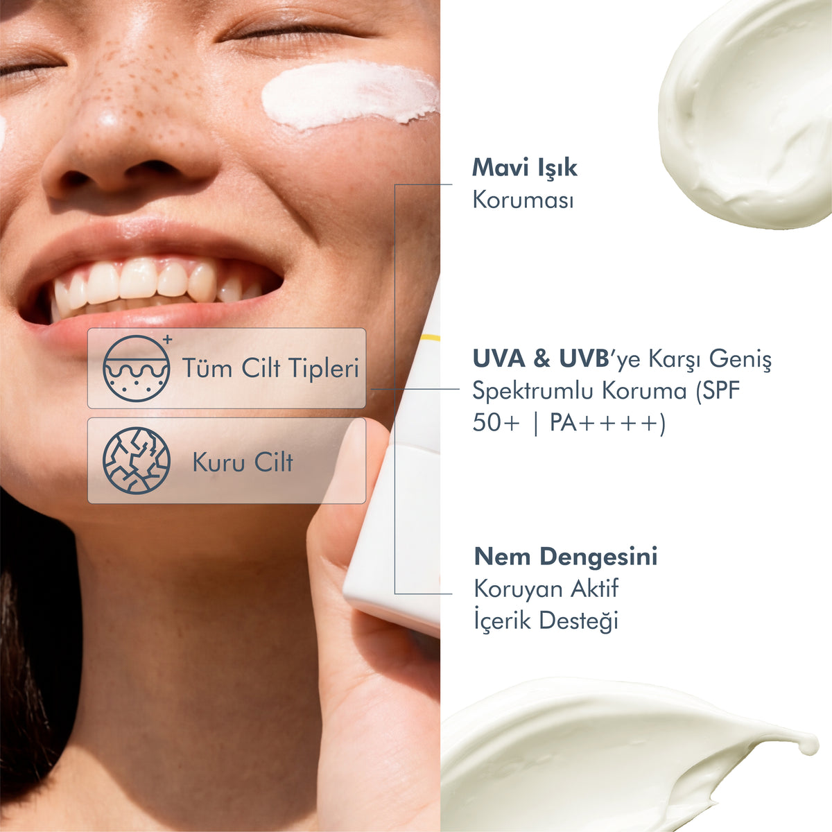 Yüksek Koruma ve Nemlendirici Etkili Invisible Güneş Koruyucu Krem SPF 50, 50 Ml.
