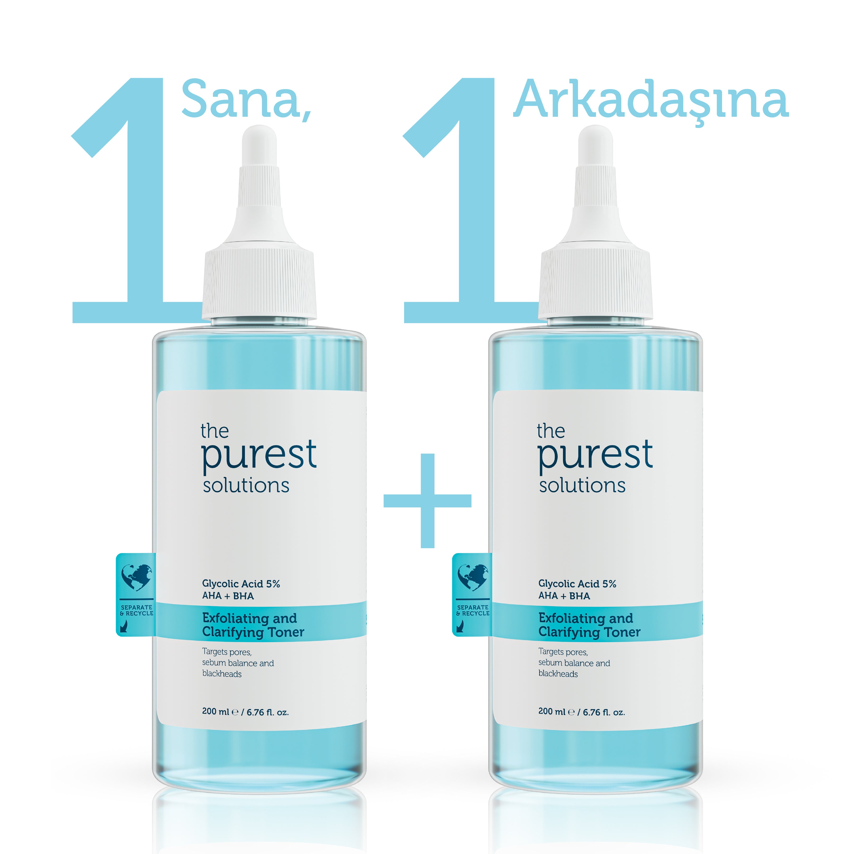 1 für dich, 1 für deinen Freund Glykolsäure-Blaues Tonikum