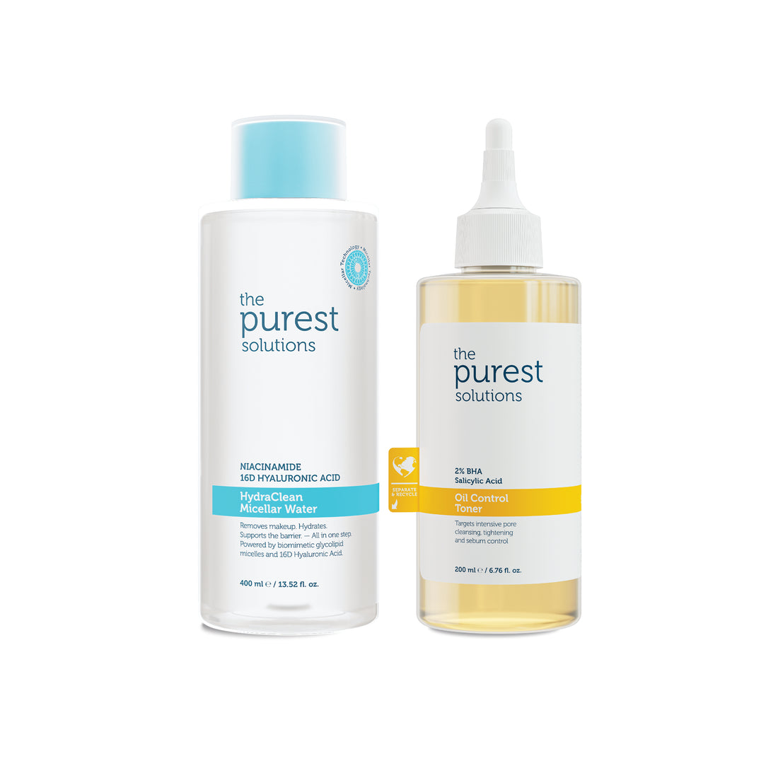 Siyah Nokta Ve Gözenek Arındırıcı Set:  Micellar Makyaj Temizleme Suyu 400ml &amp; Salisilik Tonik 200ml