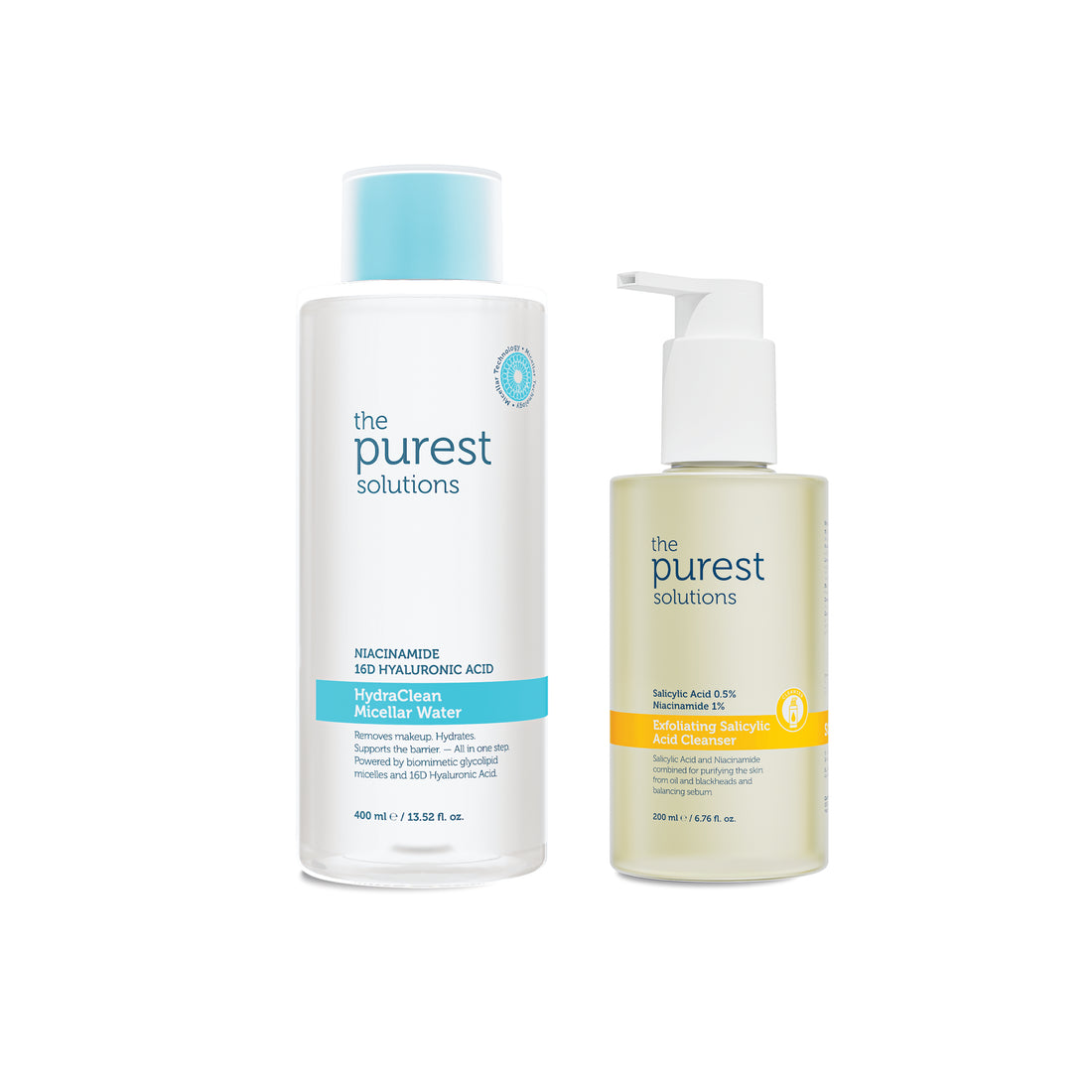 Akneye Eğilimli Cilt İçin Arındırıcı Set: Micellar Makyaj Temizleme Suyu 400ml &amp; Temizleme Jeli 200ml