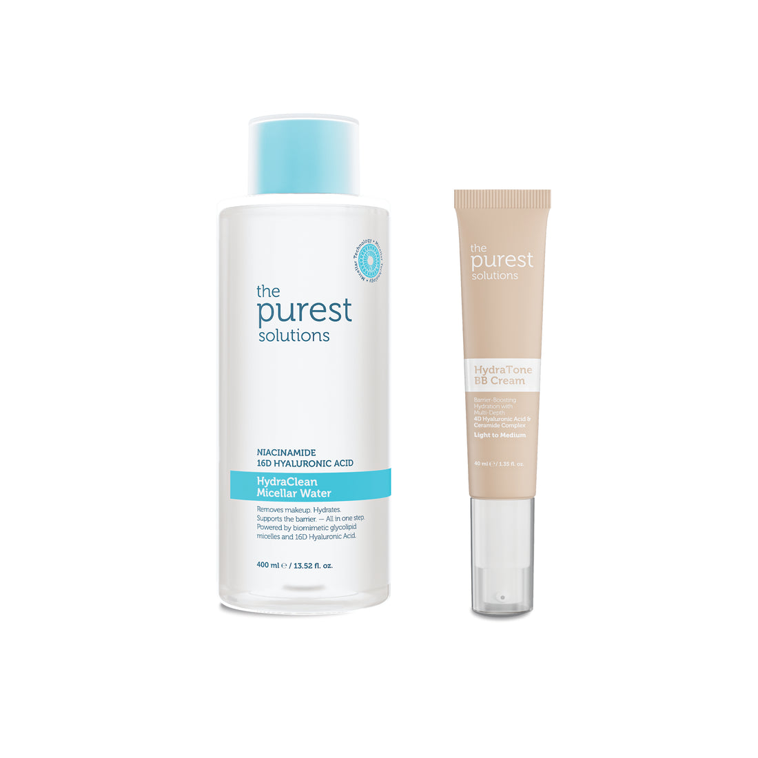 Doğal Görünüm&amp; Koruma Seti: Micellar Makyaj Temizleme Suyu 400ml &amp; BB Krem SPF50+ 40ml