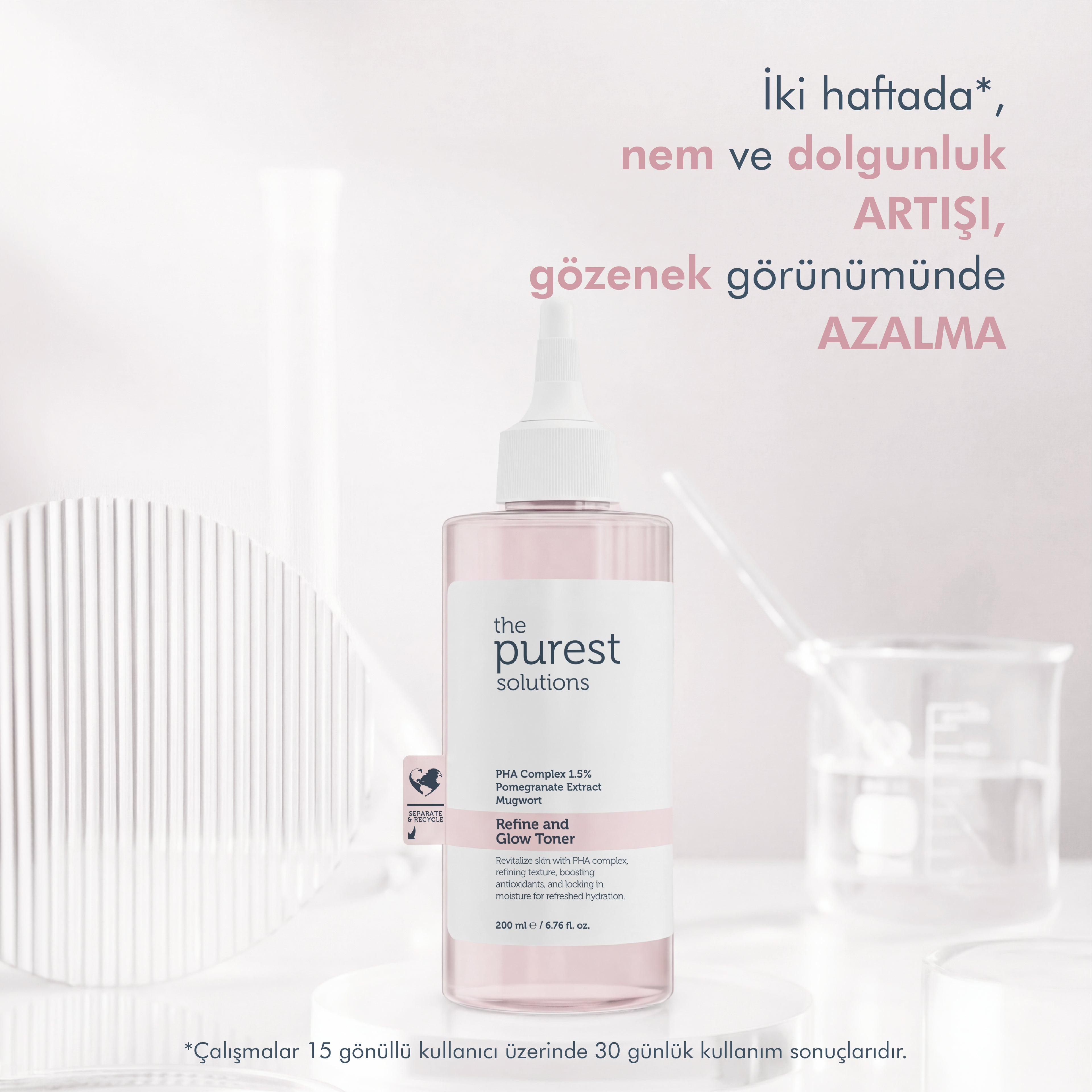 Hassas Ciltler İçin Arındırıcı ve Aydınlatıcı PHA Pembe Tonik 200 Ml