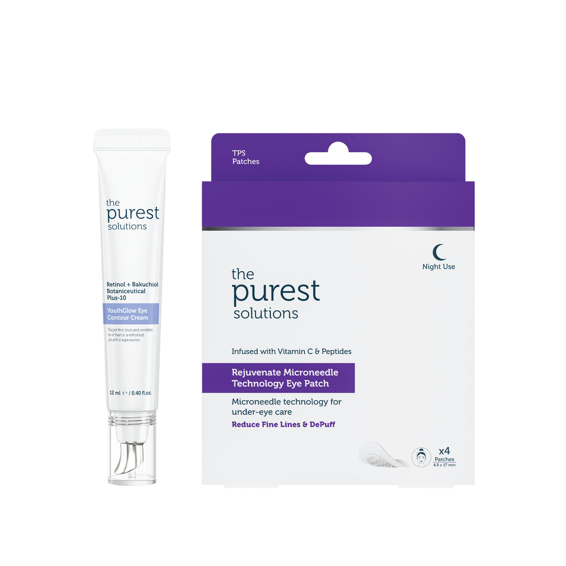 Göz Çevresi Bakım Seti, Microneedle Teknolojisi &amp; Retinol İçeren, Kırışıklık Karşıtı Bakım, 2’li Set