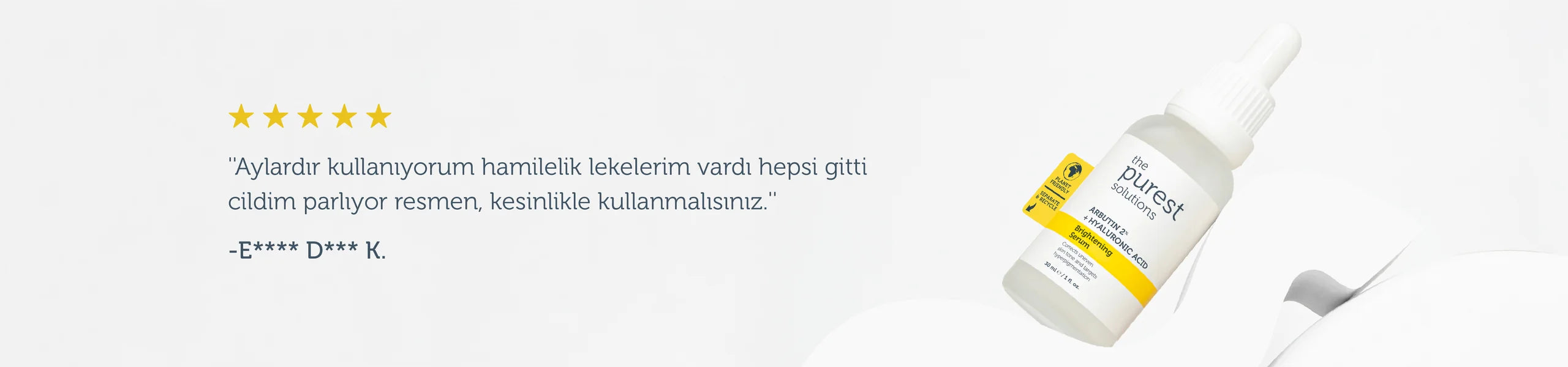 Aydınlatıcı ve Leke Görünümü Azaltıcı Arbutin Cilt Bakım Serumu 30 Ml