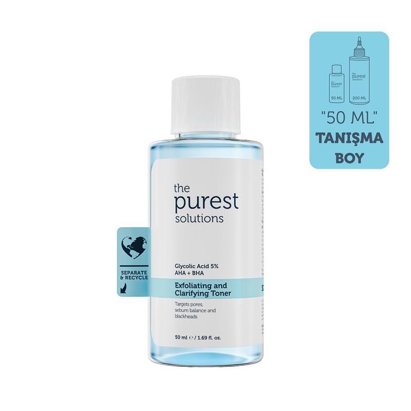 Revitalisierendes und porenverfeinerndes blaues Gesichtswasser mit Glykolsäure, 50 ml