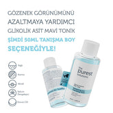 Revitalisierendes und porenverfeinerndes blaues Gesichtswasser mit Glykolsäure, 50 ml